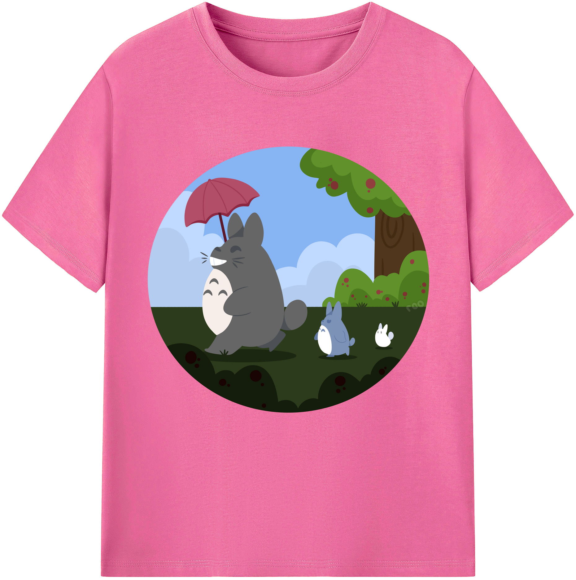（画像用） となりのトトロ 草壁メイ 草壁サツキ My Neighbor Totoro Satsuki Kusakabe Mei Kusakabe レディースカジュアルプリントTシャツ（綿100％）